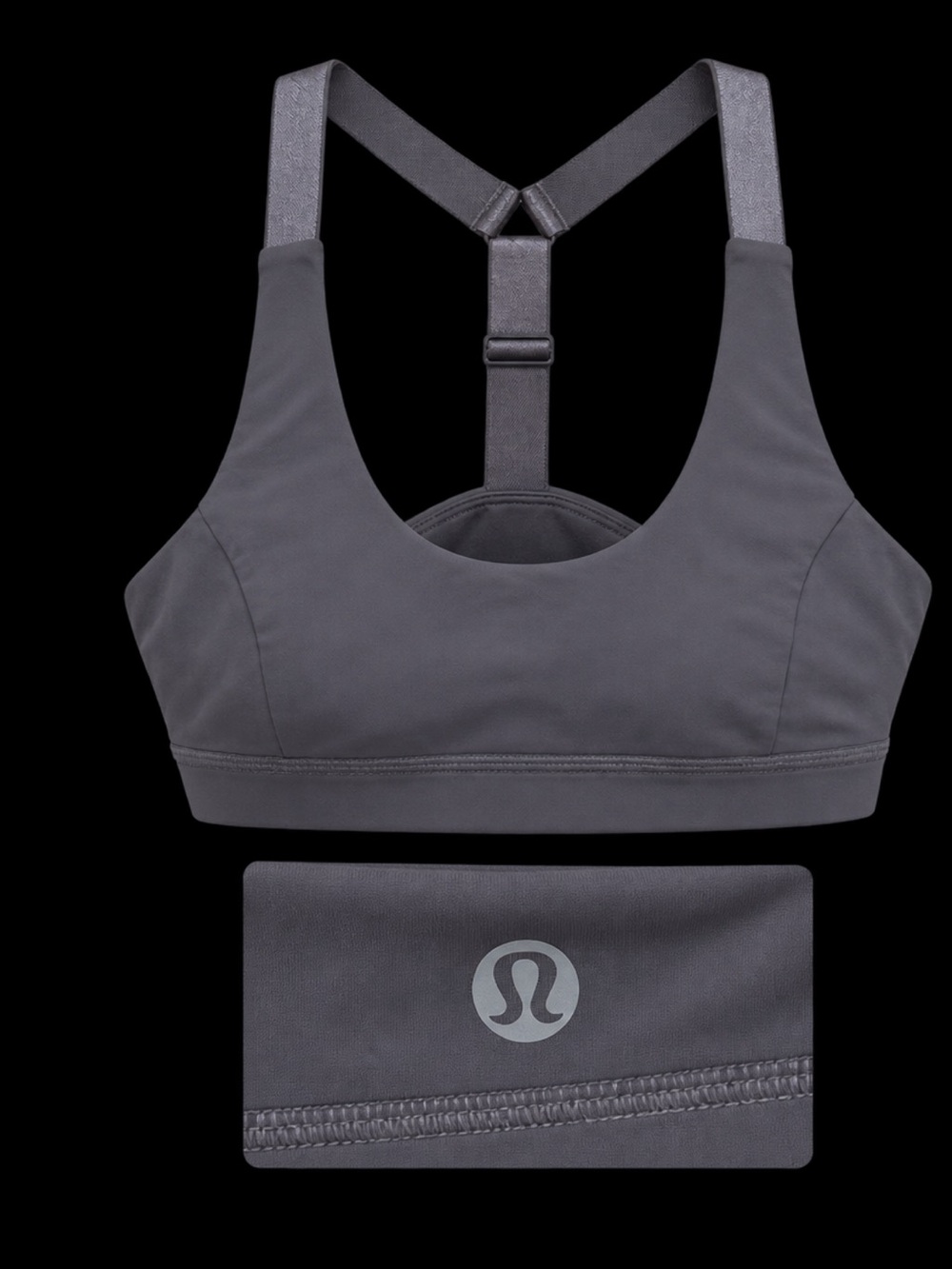 lululemon Gray Purple Sports Bra with Adjustable Straps Size 8
